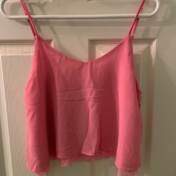 Lace trimmed tank